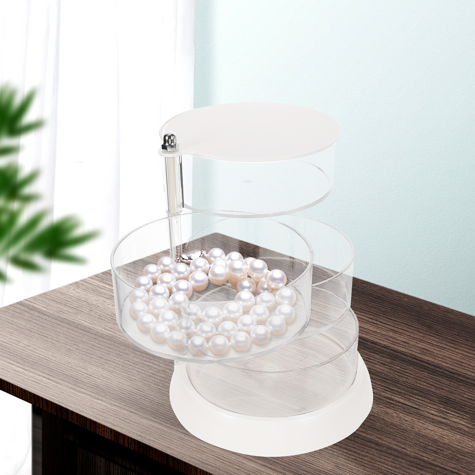 Beauty Hair Makeup - 4-Tier Rotating Makeup Organizer Box for