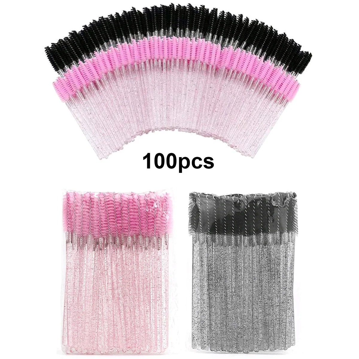 Beauty Makeup Brands - Wholesale 100PCS Mascara Spoolies Disposable Eyelash