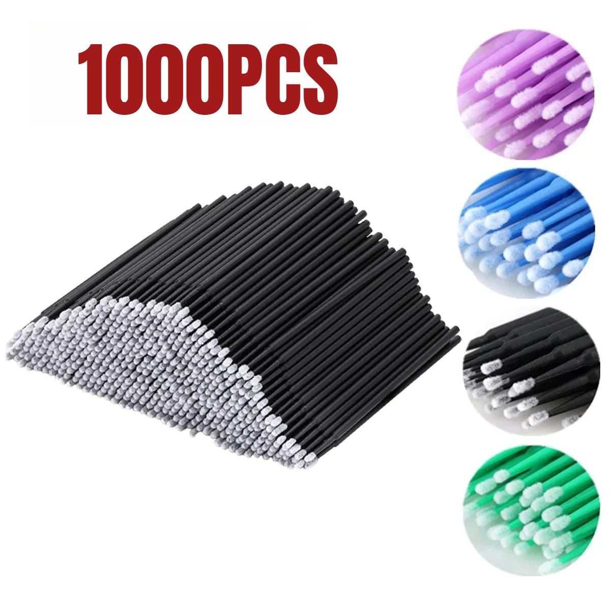 1000/500PCS Eyelash Cleaning B - Beauty Makeup Remover 评论和价格