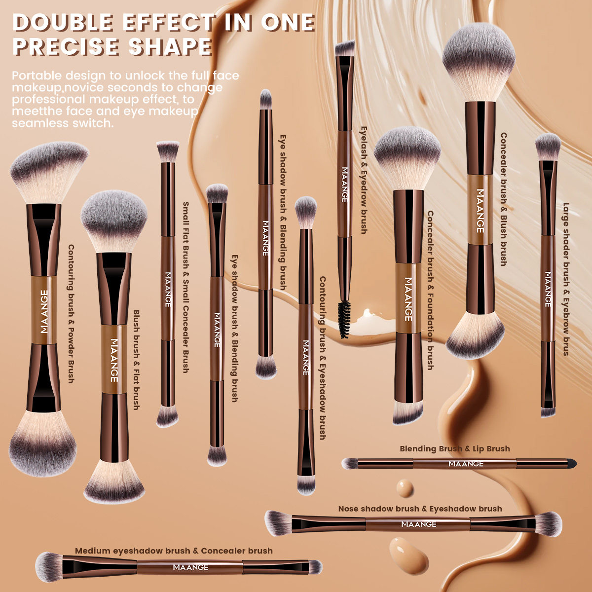 MAANGE 13pcs Makeup Brushes wi - Beauty Makeup Tool Collection 评论和价格
