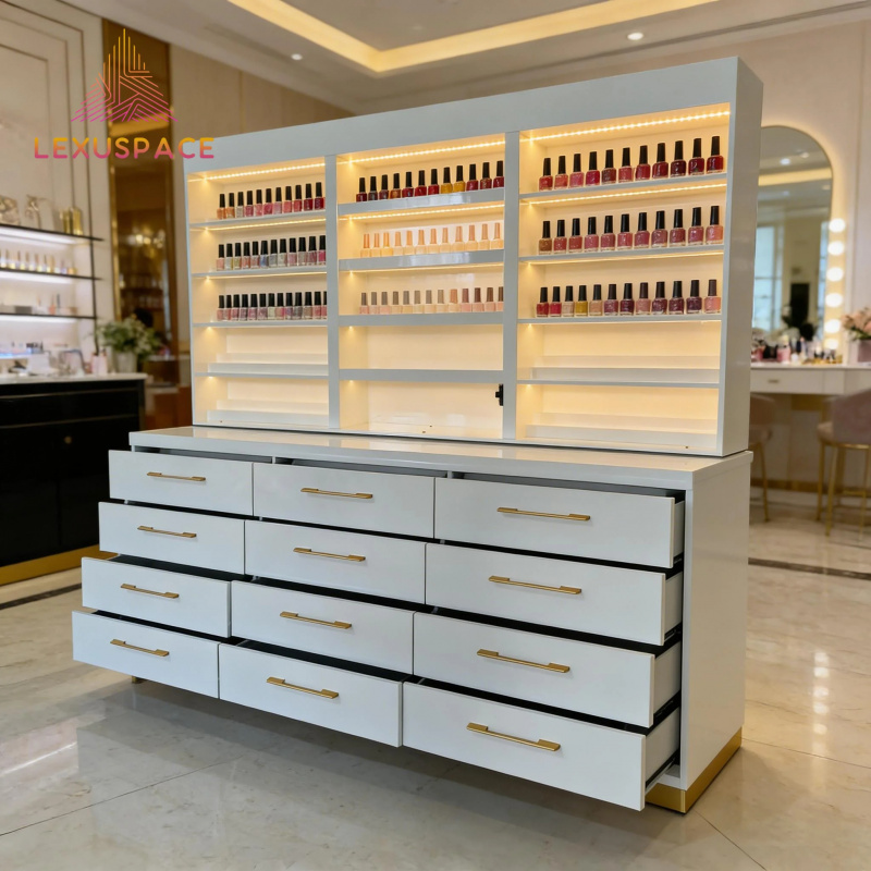 custom.Wood Shelf Display Rack - Beauty Hair Makeup 评论和价格