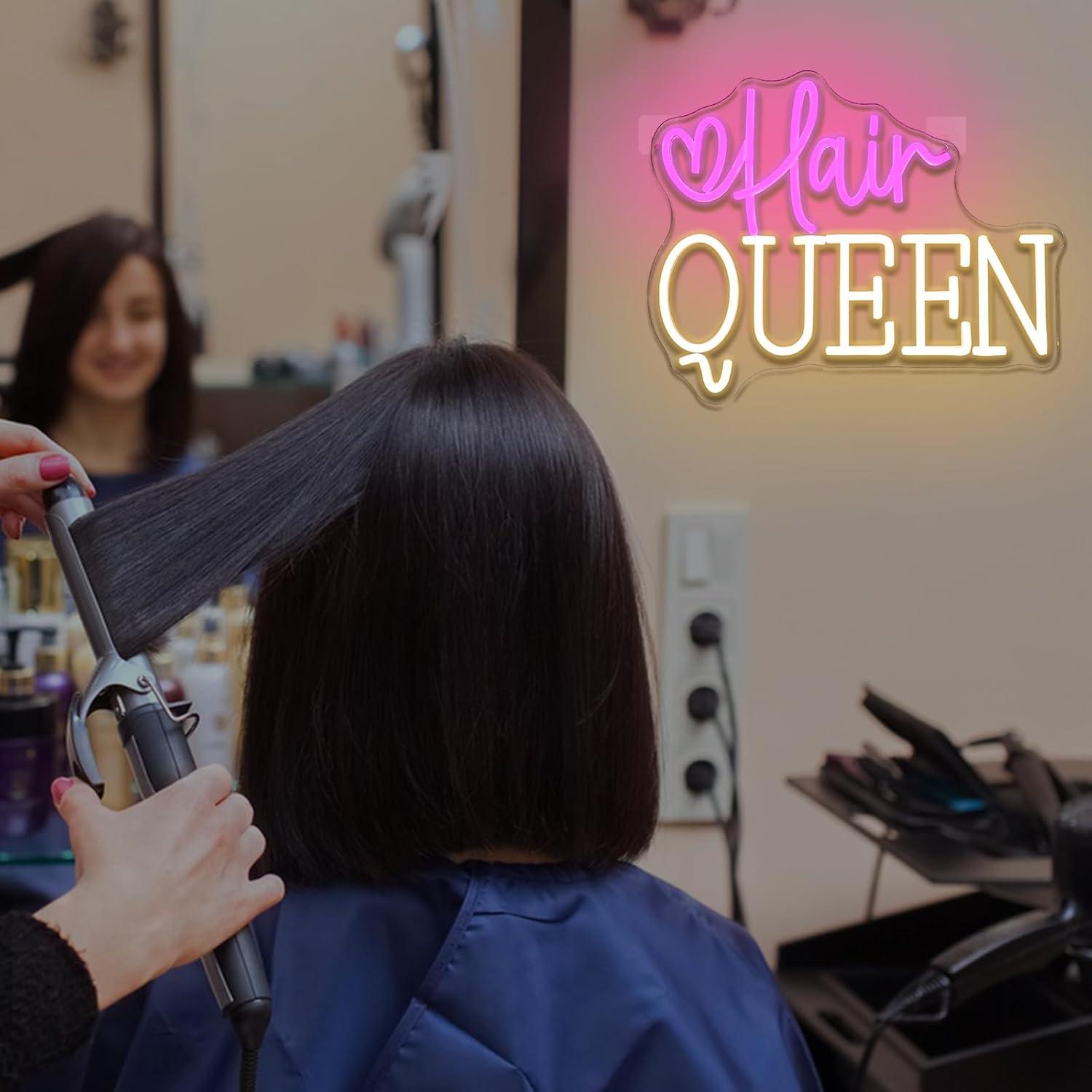Hair Queen Neon Sign Dimmable  - Beauty Makeup Shop 评论和价格