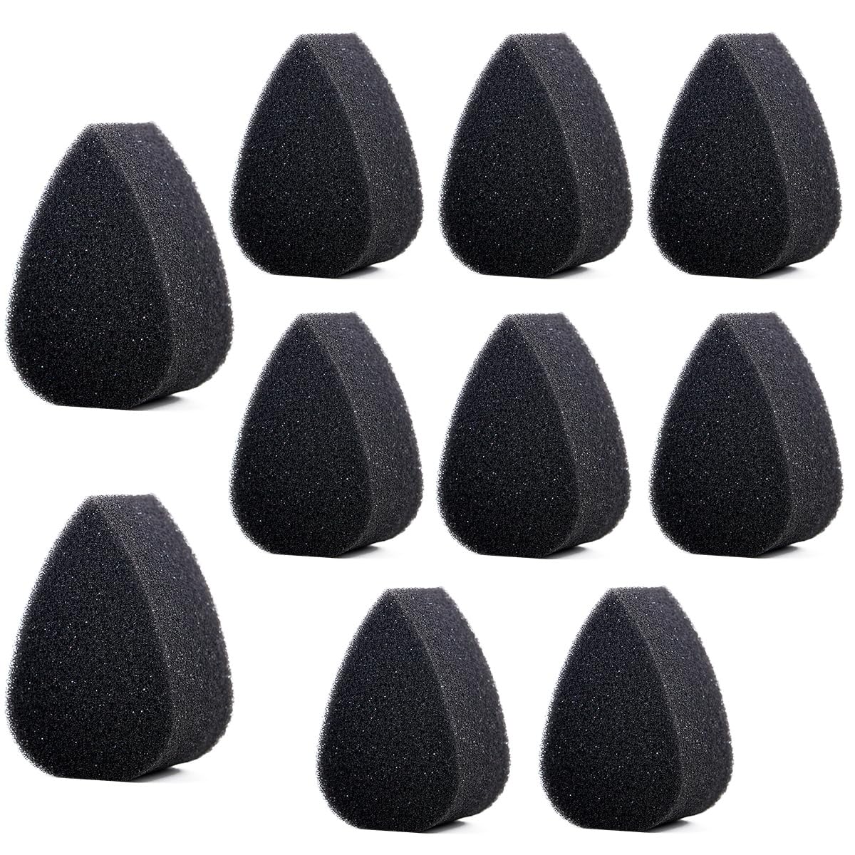 10Pcs Black Petal Face Paintin - Cosmetic Sponge 评论和价格