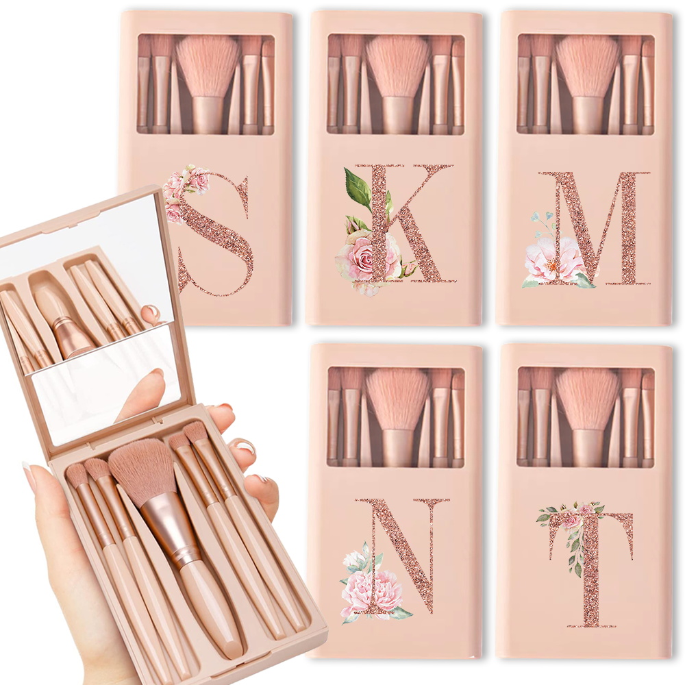 5pcs Cosmetic Brush Kit With M - Beauty Makeup Box Set 评论和价格